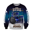 Love Drums Blue 3D All Over Printed Clothes MUS52