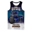 Love Drums Blue 3D All Over Printed Clothes MUS52
