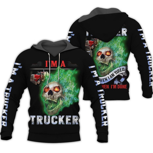 I Am A Trucker 3D All Over Printed CLothes KW04