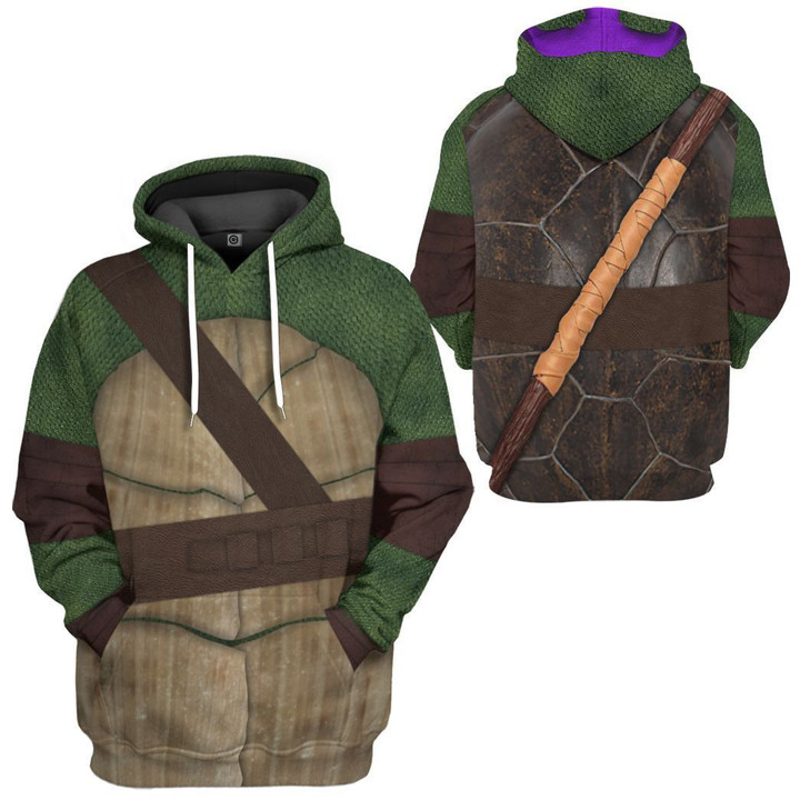 3D Donatello TMNT Don Donnie Cosplay Custom Tshirt Hoodie Apparel TJ3