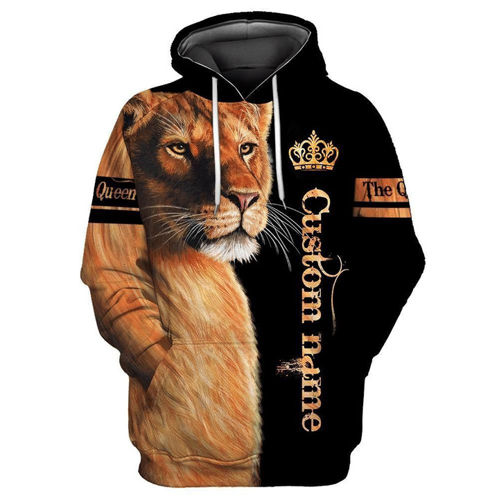 Custom Name Lion Queen 3D All Over Printed Shirt for Women L21