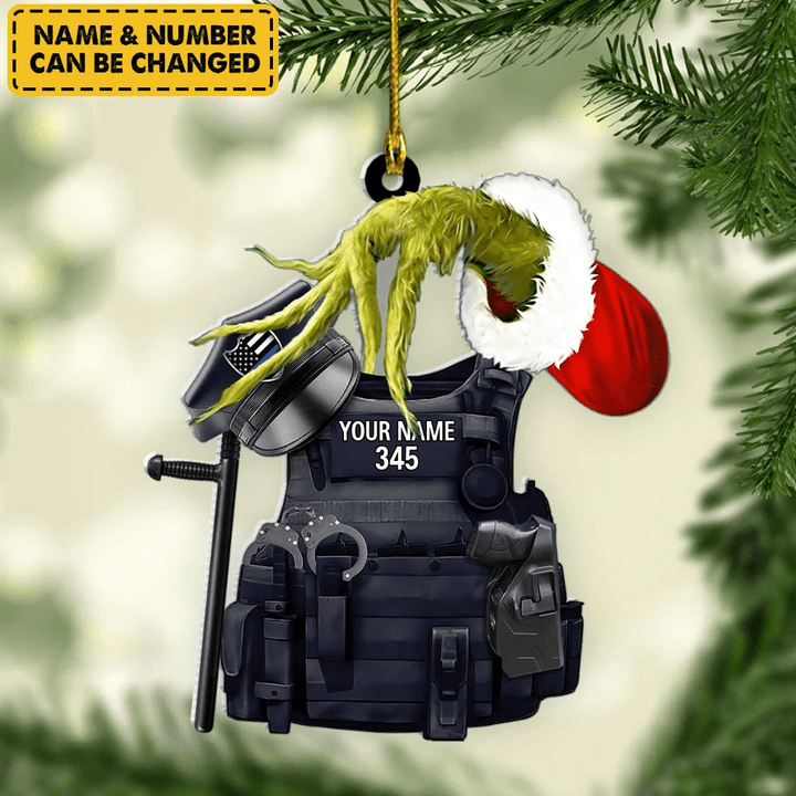 Personalized Police Bulletproof Ornament POH1