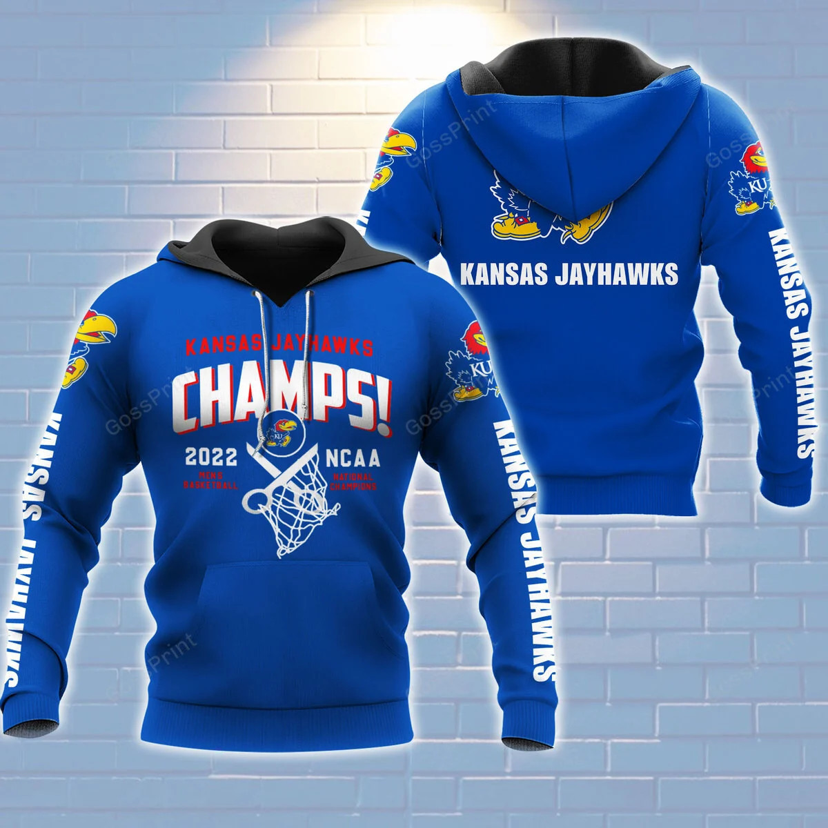 Kansas Jayhawks Champions Shirt 3D All Over Printed Shirt Ver 1