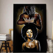 Canvas Black King And Queen Crown Canvas Prints #610L