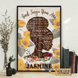 Canvas Poster / 12x18 Wall Art Canvas Prints Poster Personalized Black Girl God Says You Are PT001