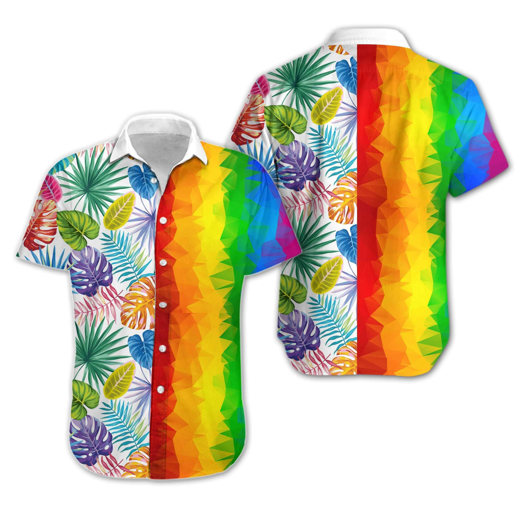 LGBT Low Poly Hawaiian Shirt - Hawaii Shirt HIS011