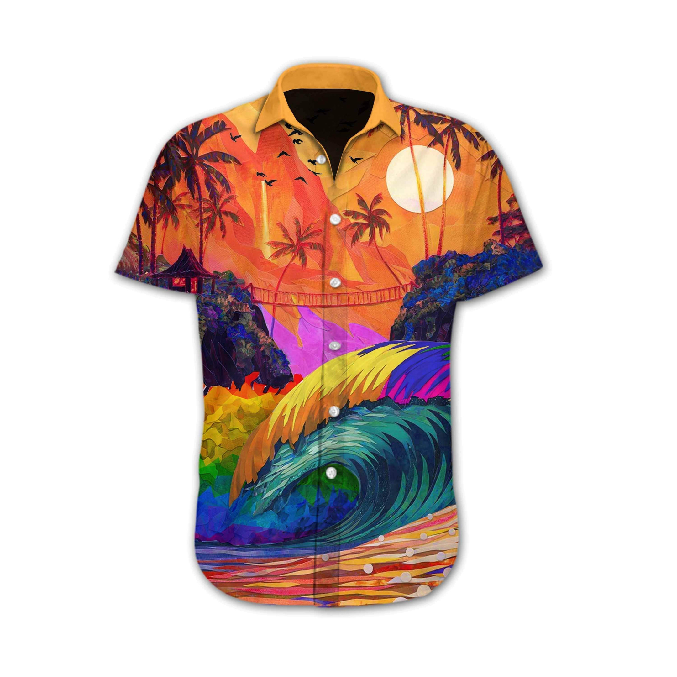 Apparel LGBT Sunset Hawaiian Shirt - Hawaii Shirt HIS004
