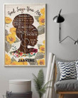 Canvas Wall Art Canvas Prints Poster Personalized Black Girl God Says You Are PT001