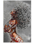 Canvas Sexy Music Black Woman Canvas Wall Art