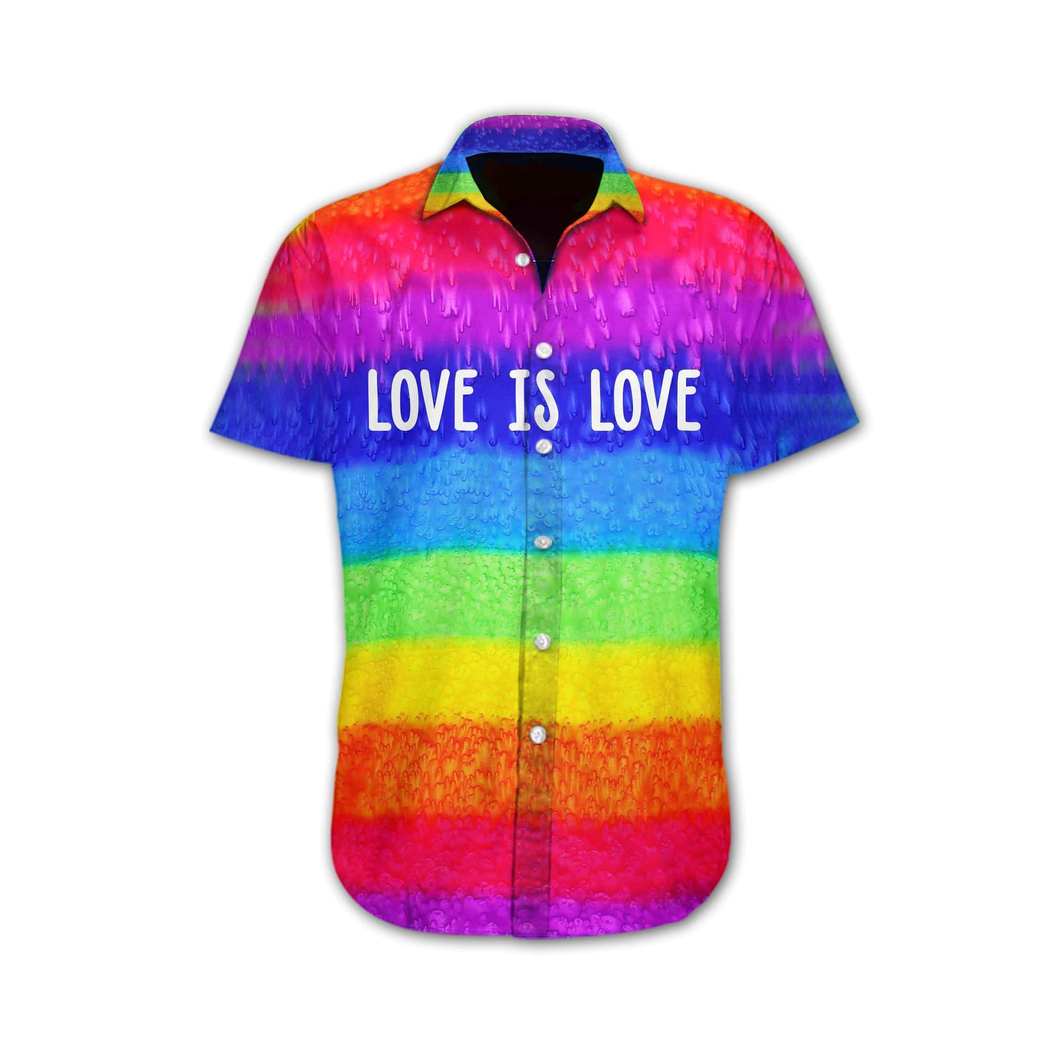Apparel LGBT Love Is Love Hawaiian Shirt - Hawaii Shirt HIS013