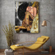 Personalized Resting Angel Black Gold Canvas Prints