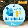 Baby's First Hanukkah - Dreidel Personalized Ornament OR0053