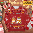Cat Mom Personalized 3D-Printed Christmas Ugly Sweatshirt Hoodie AP522