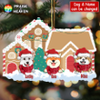 Dogs Love Townhouse At Christmas Personalized Cut Shape Ornament OR0330
