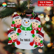 Family Building Snowman Cut Shape Christmas Ornament OR0283