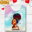 Floral Melanin Afro Queen Tie Dye Shirt Sweatshirt Hoodie AP686
