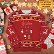 Grandma Christmas Personalized 3D-Printed Christmas Ugly Sweatshirt Hoodie AP488