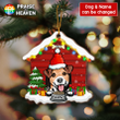 Christmas Dog House Personalized Wooden Cut Shape Ornament OR0363