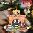 Cat Lovers Personalized Cut Shape Christmas Ornament OR0334