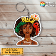 Beautiful Black Queen Acrylic Keychain KC001