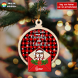 I Am A Naughty Dog Personalized Wooden Cut Shape Christmas Ornament OR0381