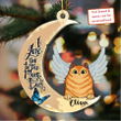 There Are Cat Angels Among Us Personalize Wooden Cut Shape Christmas Ornament OR0279
