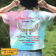 Happy Father's Day In Heaven Memorial Tie Dye Shirt Sweatshirt Hoodie AP726