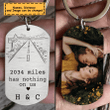 Long-Distance Relationship Personalized Valentine Steel Keychain KC007