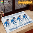 Happy Hanukkah Personalized Dinosaur Family Outdoor Indoor Doormat DO0025