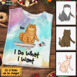 I Do What I Want Fluffy Cats Tie Dye Shirt Sweatshirt Hoodie AP432