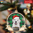 Dog Is Ready For Christmas Personalized Wooden Cut Shape Ornament OR0421