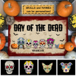 Day Of The Dead (Día de Muertos), Halloween Skull Family Custom Doormat DO0017