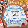 Meowzel Tov Hanukkah Cat 3D-Printed Ugly Sweatshirt Hoodie AP509