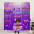 Fleece Blanket You Are Fabulous, Powerful and You Are Loved FBL0013