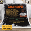 Fleece Blanket Grandpa Old Man Retro Personalized FBL051