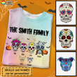 Day Of The Dead (Día de Muertos), Halloween Skull Family Custom Tie Dye Shirt Sweatshirt AP304