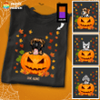 Peeking Dog Halloween Fall Season Personalized Dog Shirt Sweatshirt Hoodie AP326