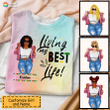 Personalized Living My Best Life 3D Tie Dye Shirt Sweatshirt Hoodie AP333