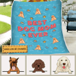 Fleece Blanket Best Dog Mom Ever Custom FBL011