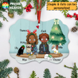 Couple And Their Cats Christmas Personalized Ornament OR0024