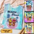 3D Apparel Beach Please Bikini Besties Personalized Tyedie Shirt Tank Top AP213