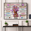 Wall Art Canvas Prints Poster Custom You Are Fabulous and You Are Loved PT0038