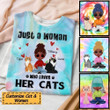 Apparel Just A Girl Loving Cats Sitting Personalized Tiedye Shirt Tank Top AP234