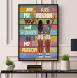 Canvas Wall Art Canvas Prints Poster Afro Girls - You Are My Person PT0016
