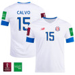 Costa Rica National Team FIFA World Cup Qatar 2022 Patch Francisco Calvo #15 Away Men Jersey