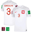 Poland National Team FIFA World Cup Qatar 2022 Artur Jędrzejczyk #3 Home Men Jersey