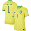 Alisson Becker 1 Brazil 2022-23 Youth Home Jersey National Team