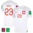 Poland National Team FIFA World Cup Qatar 2022 Patch Krzysztof Piątek #23 - Home Youth Jersey