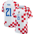 Domagoj Vida #21 Croatia National Team 2022-23 Qatar World Cup- Home Men Jersey