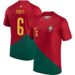 Portugal National Team 2022-23 Qatar World Cup José Fonte #6 Home Jersey, Youth